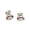 Image 2 : Platinum Diamond Ruby Stud Earrings