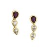 Image 1 : Ruby Diamond 18k Gold Drop Earrings
