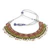 Image 2 : 22k Gold Indian Mughal-Style Enamel Pearl Emerald Ruby Necklace