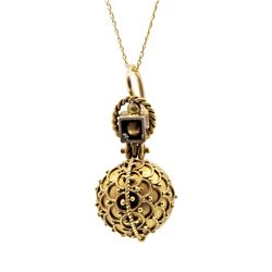 14k Gold Ball Pendant and Chain