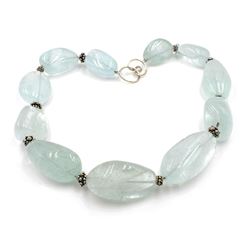 1,265 ct Aquamarine Bead Necklace