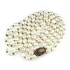 Image 2 : 3-Strand Pearl and Emerald Necklace