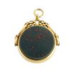 Image 1 : Victorian 18k Gold Agate Swivel Pendant