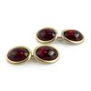 Image 1 : Garnet in Gold and Silver Cufflinks