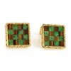 Image 1 : Multi-Gemstone 18k Gold Cufflinks, Germany