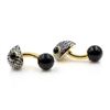 Image 1 : Trianon 18k Gold Shell & Onyx Cufflinks