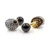 Image 2 : Trianon 18k Gold Shell & Onyx Cufflinks