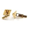 Image 2 : 14k Gold Diamond Pyramid Motif Cufflinks