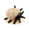 Image 1 : Diamond Coral Onyx 18k Gold Ladybug Pin