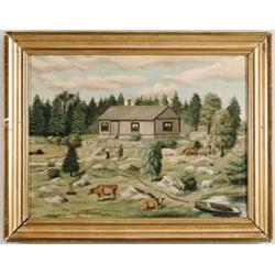 UNSIGNED (American, 19th/20th Century) THE FAMILY FARM.