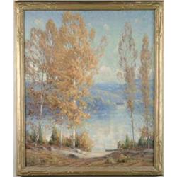 GUSTAVE WIEGAND (American, 1870-1957) "AUTUMN LANDSCAPE".