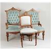 Image 1 : FINE SET OF SIX WALNUT EASTLAKE CHAIRS.