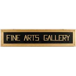 "FINE ARTS GALLERY" SIGN.