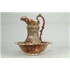 Image 1 : BENNINGTON PITCHER AND BOWL IN THE "ALTERNATE RIB" PATTERN.
