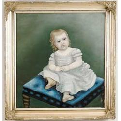 UNSIGNED (American, 19th Century) PORTRAIT OF ISABELLA LOVELACE.