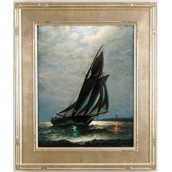 JAMES GALE TYLER (American, 1855-1931) MOONLIGHT CRUISE.