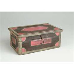 PAINT DECORATED SMALL BOX.