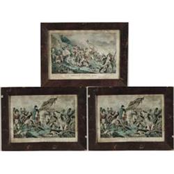 THREE HISTORICAL MILITARY PRINTS.