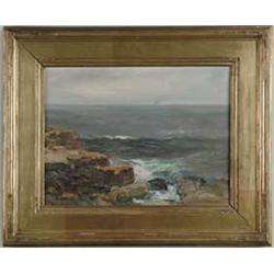 CHARLES PAUL GRUPPE (American, 1860-1940) GRAY SAILING DAYS.