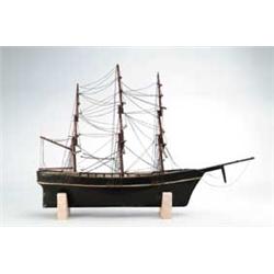 ANTIQUE WOOD SHIP MODEL.