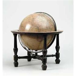 ENGLISH TERRESTRIAL TABLE GLOBE BY NEWTON & SON.