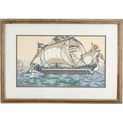 HARRY LOUD BRIDWELL (American, 1861-1930) "ROMAN GALLEY".