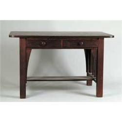 MISSION OAK FLAT TOP DESK.