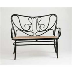 THORNET STYLE BENT WOOD SETTEE.