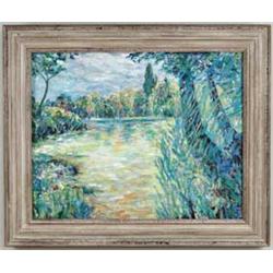 ERNEST LAWSON (American, 1873-1939) FLORIDA LANDSCAPE.