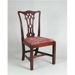 CARVED SIDE CHAIR BY ROBINSON MAKERS, ROBINSON FURNITURE MANUFACTURER.