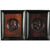 Image 1 : CARVED WOOD RELIEF PORTRAITS OF QUEEN ELIZABETH AND EDWARD VII.