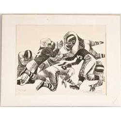 FLETCHER MARTIN (American, 1904-1979) FOOTBALL PLAYERS.