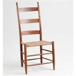SHAKER SIDE CHAIR WITH WOOD TILTERS ATTR. TO THE NEW LEBANON COMMUNITY.