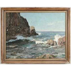 HOWARD RUSSELL BUTLER (American, 1856-1934) "GLORIOUS DAY ON MAINE COAST".