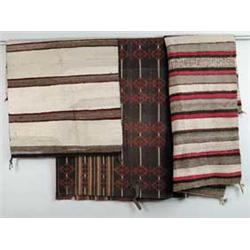 TWO NAVAJO RUGS AND HORSE BLANKET.