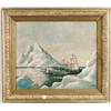 Image 1 : SIGNED WITH INITIALS (American, 19th/20th Century) AMONGST THE ICEBERGS.