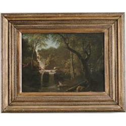 WILLIAM LOUIS SONNTAG (American, 1822-1900) WOODLAND WATERFALL.