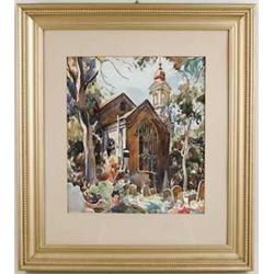 WILLIAM LESTER STEVENS (American, 1888-1969) CHURCHYARD.