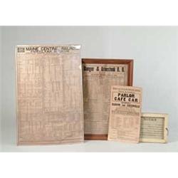 FOUR RAILROAD BROADSIDES.