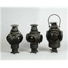 Image 1 : 3 LARGE RAILROAD SWITCHING LANTERNS.