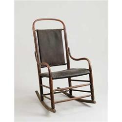 SHAKER STYLE BENT WOOD ROCKER.