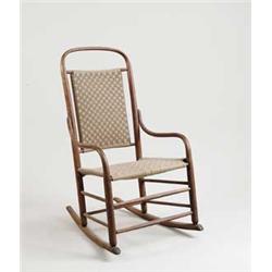 SHAKER STYLE BENT WOOD ROCKER.