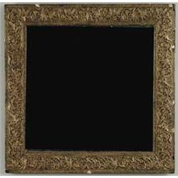 VICTORIAN SQUARE BEVELED EDGE MIRROR.