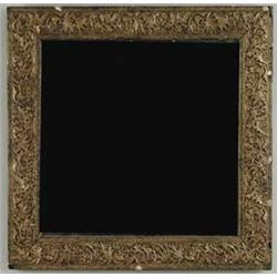 VICTORIAN SQUARE BEVELED EDGE MIRROR.