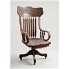 Image 1 : LARGE PRESS BACK SWIVEL ARMCHAIR.