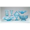 Image 1 : SIX PIECES OF LIGHT BLUE GLASS.