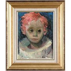 IVER ROSE (American, 1899-1972) THE YOUNG CLOWN.