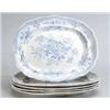 Image 1 : FIVE BLUE AND WHITE PLATTERS.