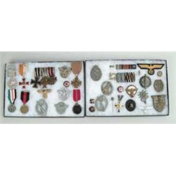 TWO  BOARDS  NAZI GERMAN MEDALS.