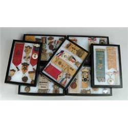 SEVEN DISPLAY BOARDS OF G.A.R MEDALS.